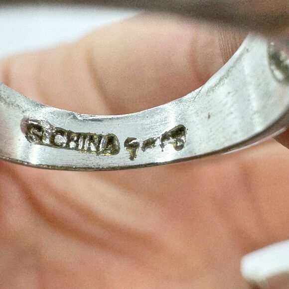 Sterling Silver Minimalist Twisted Simple Band Ring Size 6.5 Signed - Picture 8 of 10